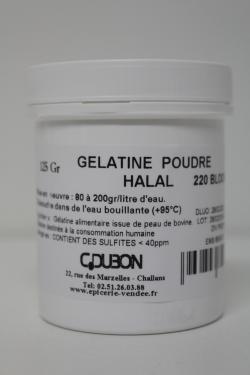 Gélatine poudre 125gr  220 BLOOM HALAL